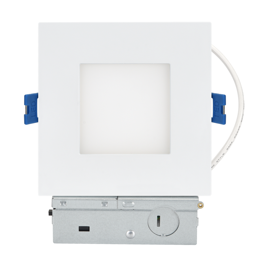 4‘‘6‘‘ Square Anti Glare Color Selectable 5CCT 2700K/3000K/3500K/4000k/5000k   Dimmable Recessed LED Downlight with Junction Box 120V ETL Listed IC Rated 