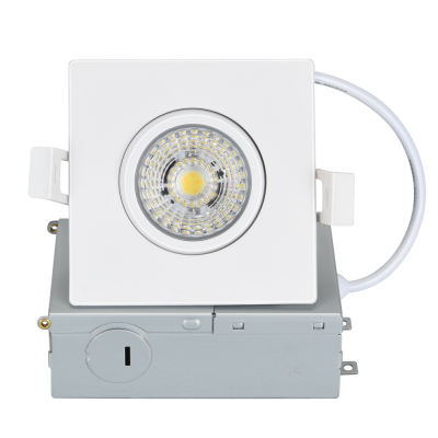 3‘‘4‘‘ Square 360D Rotation and 36D Tilt    Color Selectable  3000K/4000K/5000K/6000K CRI80+  Dimmable LED Recessed COB Gimbal  Downlight with Junction Box 120V ETL Listed IC Rated