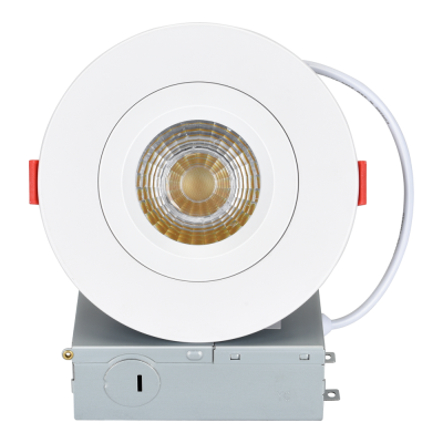 3‘‘4‘‘ Round 360D Rotation and 36D Tilt    Color Selectable 3000K/4000K/5000K/6000K CRI80+  Dimmable LED Recessed COB Gimbal  Downlight with Junction Box 120V ETL Listed IC Rated 